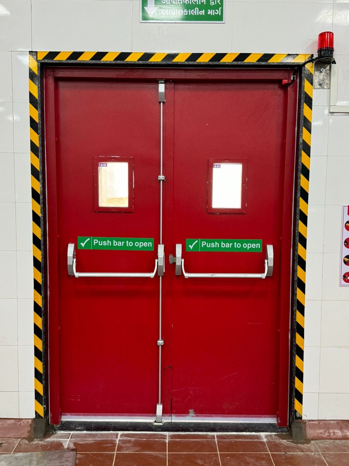 Red Fire Exit Door